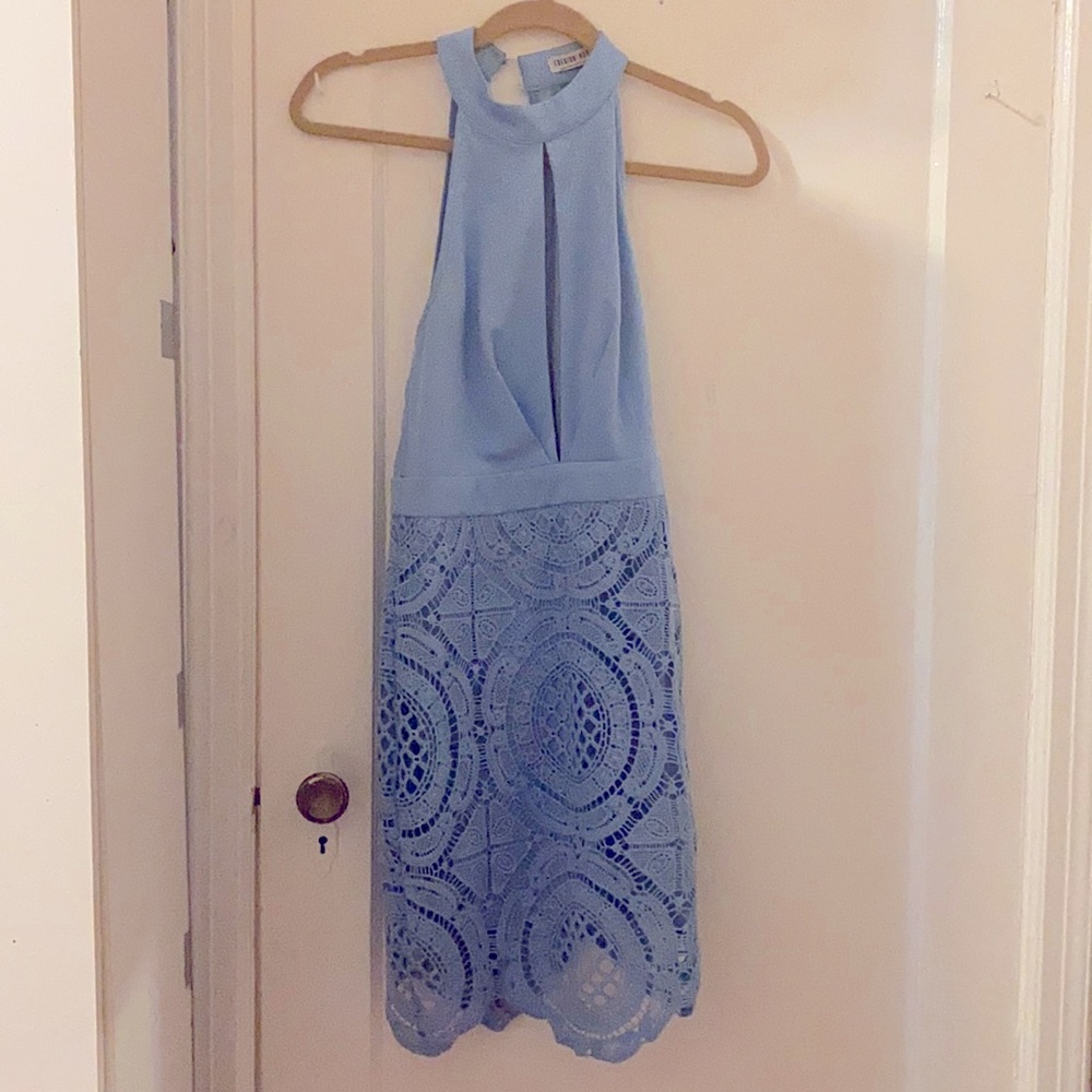Cutout baby blue fashion nova dress